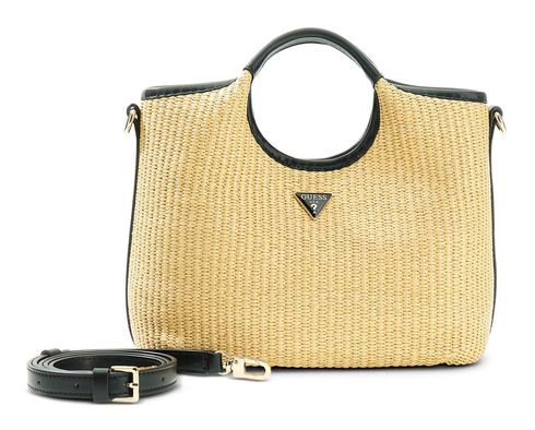 GUESS Kirsten Mini Satchel Natural / Black