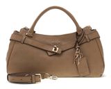 GUESS Ella Logo Girlfriend Satchel Beige Logo