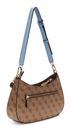 GUESS Noelle II Top Zip Shoulder Bag Latte Logo / Light Blue GUESS Noelle II Top Zip Shoulder Bag Latte Logo / Light Blue