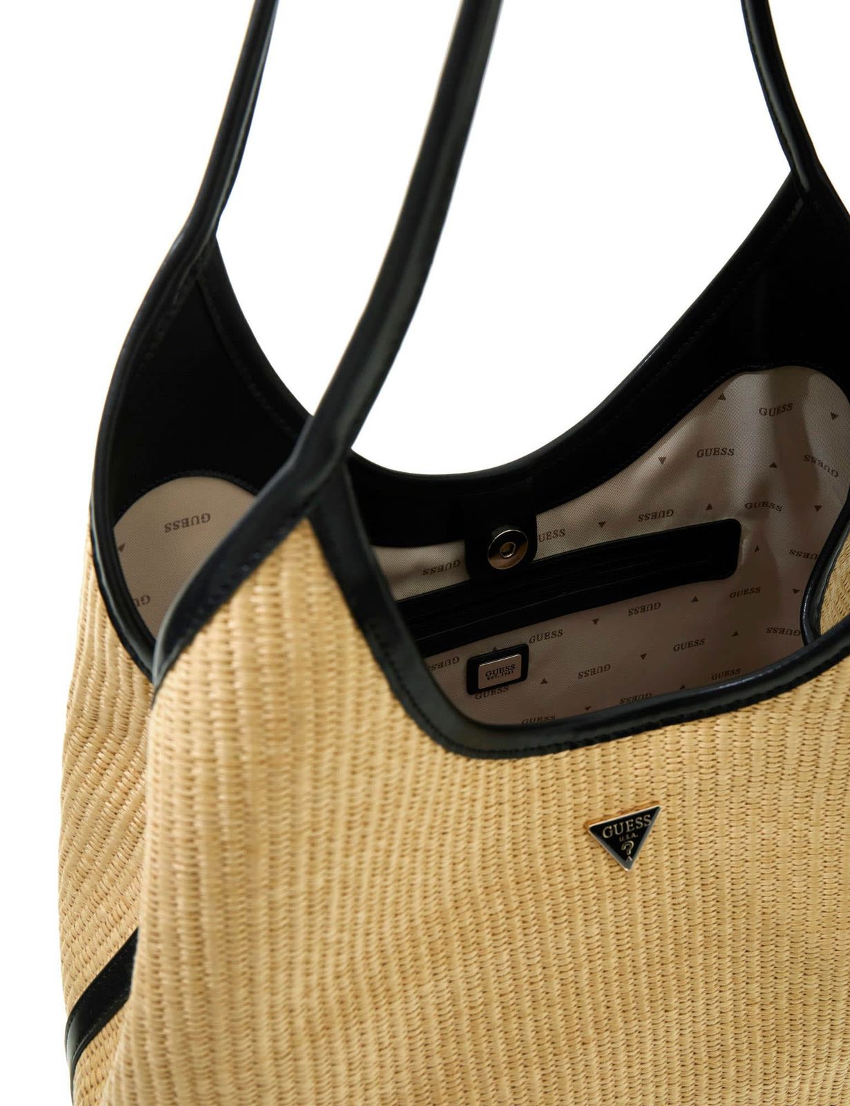 GUESS Kirsten Hobo Natural / Black GUESS Kirsten Hobo Natural / Black
