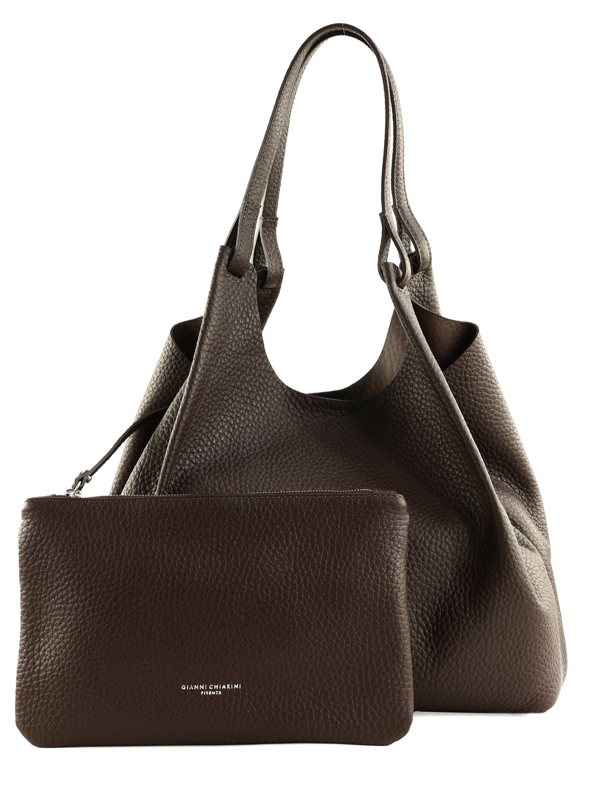 GIANNI CHIARINI Dua Shopping Bag Espresso
