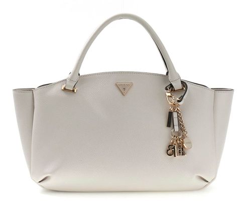 GUESS Gilda 3 Compartment Satchel Cream White GUESS Gilda 3 Compartment Satchel Cream White
