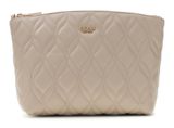 GUESS Maxine Top Zip Cosmetic Bag XL Light Taupe
