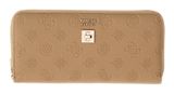 GUESS Ella Logo SLG Zip Around L Beige Logo