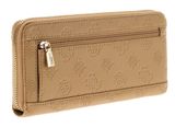 GUESS Ella Logo SLG Zip Around L Beige Logo