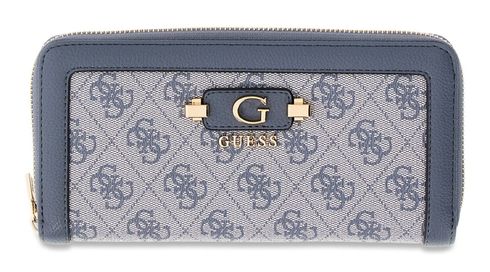 GUESS Lindsey SLG Zip Around Wallet L Slate Logo GUESS Lindsey SLG Zip Around Wallet L Slate Logo