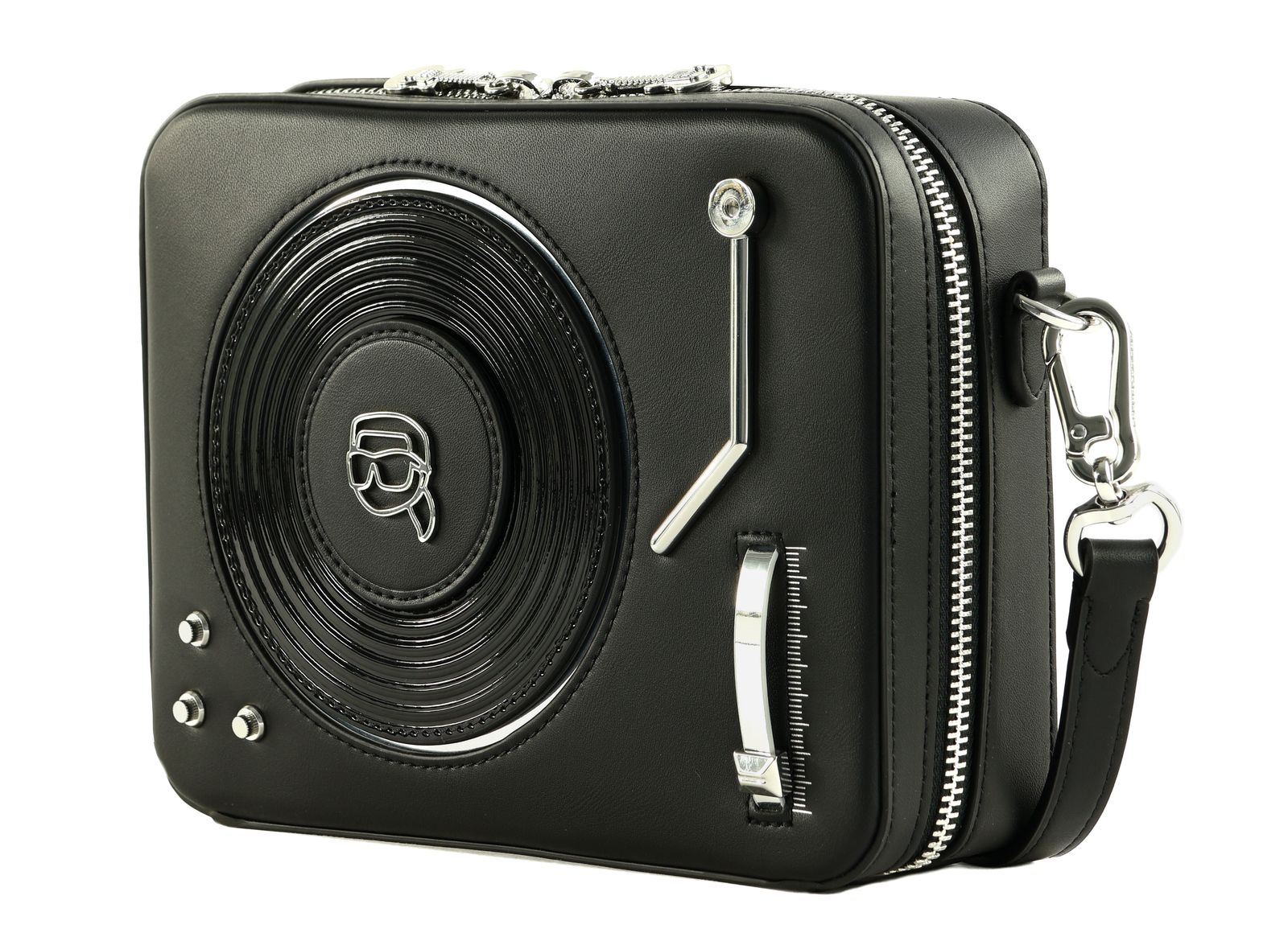 KARL LAGERFELD Ikon Novelty Turntable Bag Black KARL LAGERFELD Ikon Novelty Turntable Bag Black