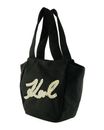 KARL LAGERFELD Le Ballet K / Signature Ruffled Logo Shopper Black