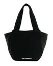 KARL LAGERFELD Le Ballet K / Signature Ruffled Logo Shopper Black