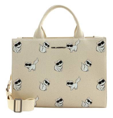 KARL LAGERFELD Ikon Choupette Square Tote M Natural