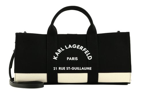 KARL LAGERFELD Essentials K / Rsg Magazine Tote White / Black KARL LAGERFELD Essentials K / Rsg Magazine Tote White / Black