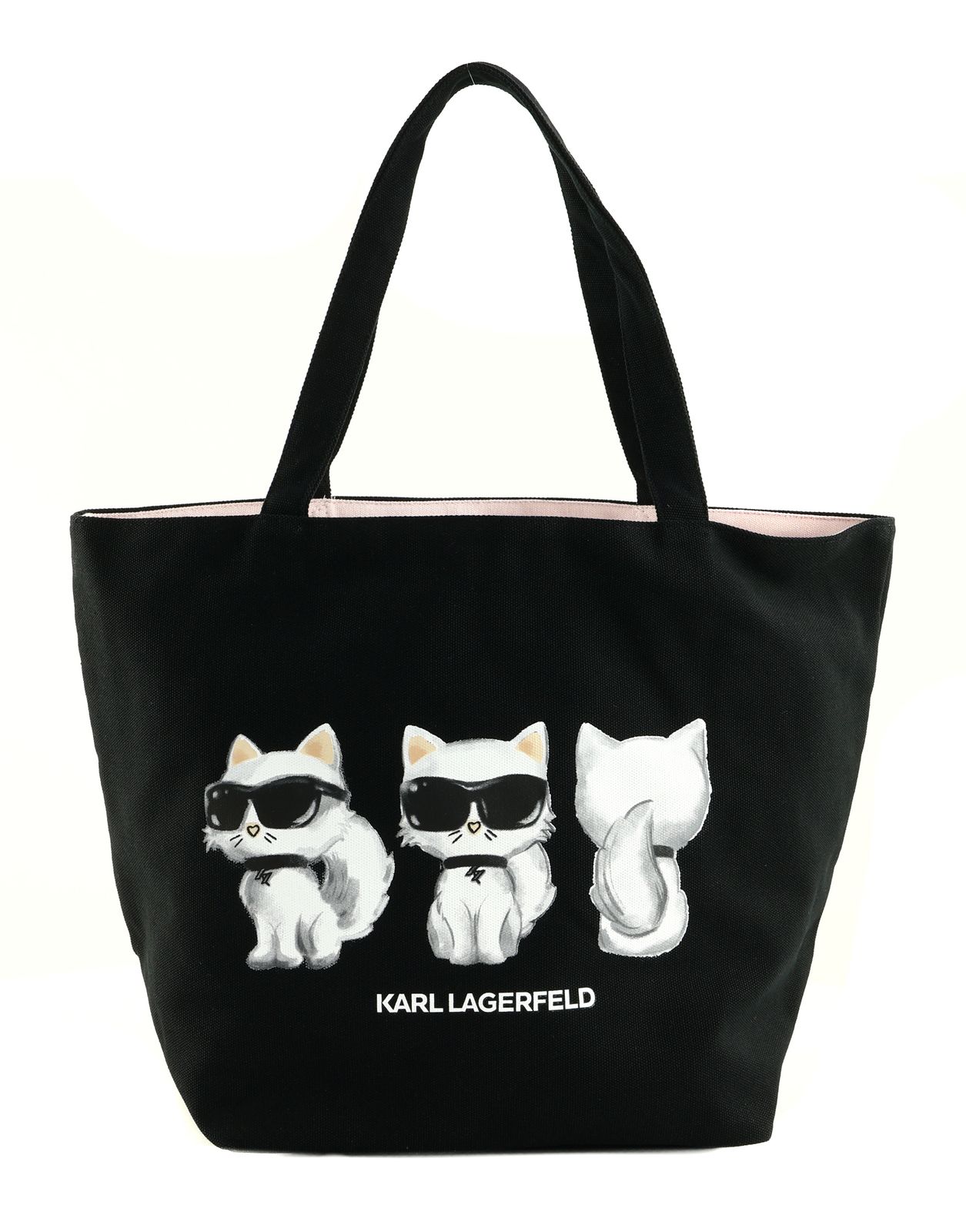KARL LAGERFELD Ikon 3 Sides Choupette Rev. Shopper Black