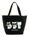 KARL LAGERFELD Ikon 3 Sides Choupette Rev. Shopper Black KARL LAGERFELD Ikon 3 Sides Choupette Rev. Shopper Black