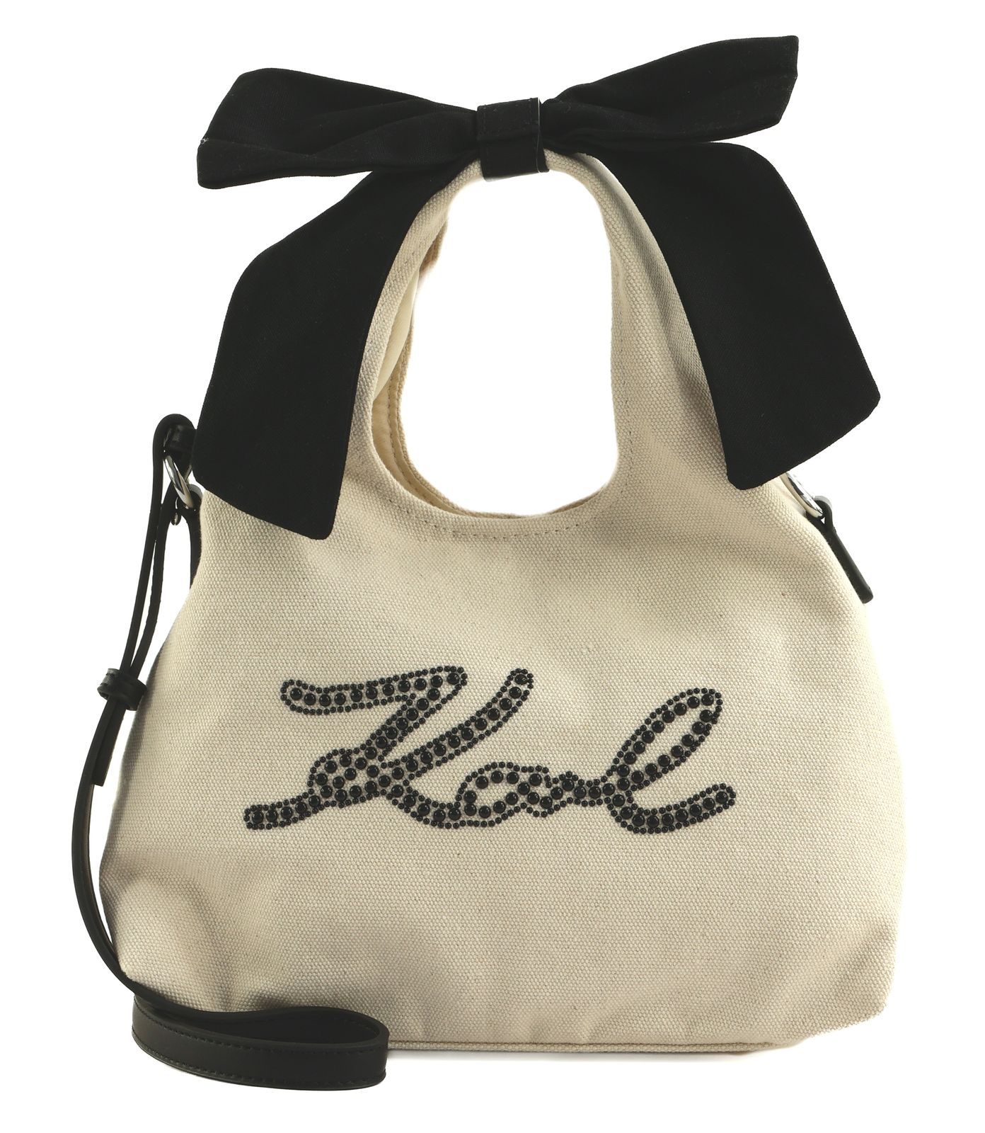 KARL LAGERFELD Le Ballet K / Signature Ribbon Bow Shopper Natural