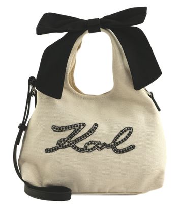 KARL LAGERFELD Le Ballet K / Signature Ribbon Bow Shopper Natural KARL LAGERFELD Le Ballet K / Signature Ribbon Bow Shopper Natural