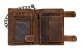 GREENBURRY Vintage Wallet With Chain Brown Skull GREENBURRY Vintage Wallet With Chain Brown Skull