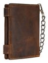 GREENBURRY Vintage Wallet With Chain Brown Skull GREENBURRY Vintage Wallet With Chain Brown Skull