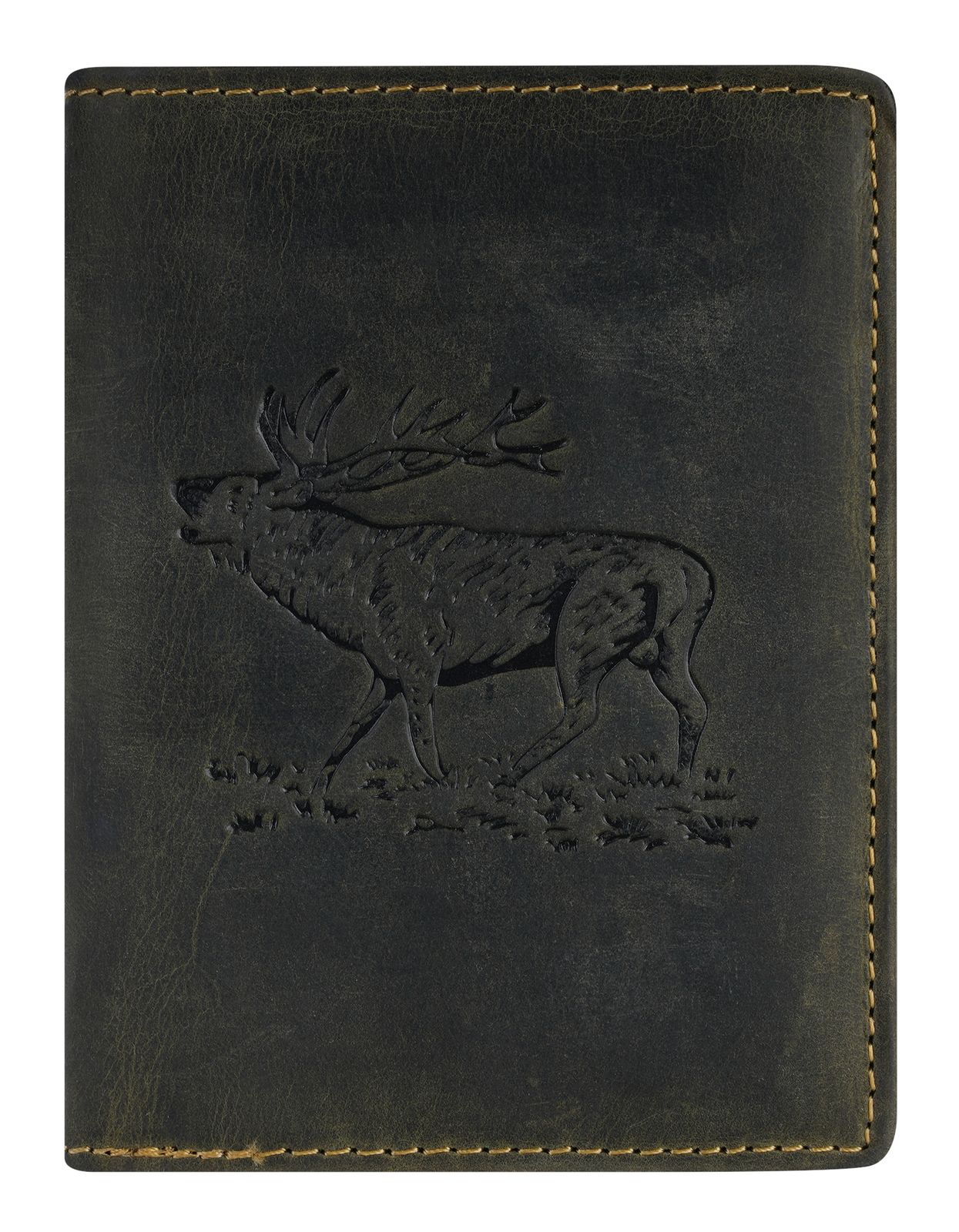 GREENBURRY Vintage Animal Collection Wallet Olive Stag