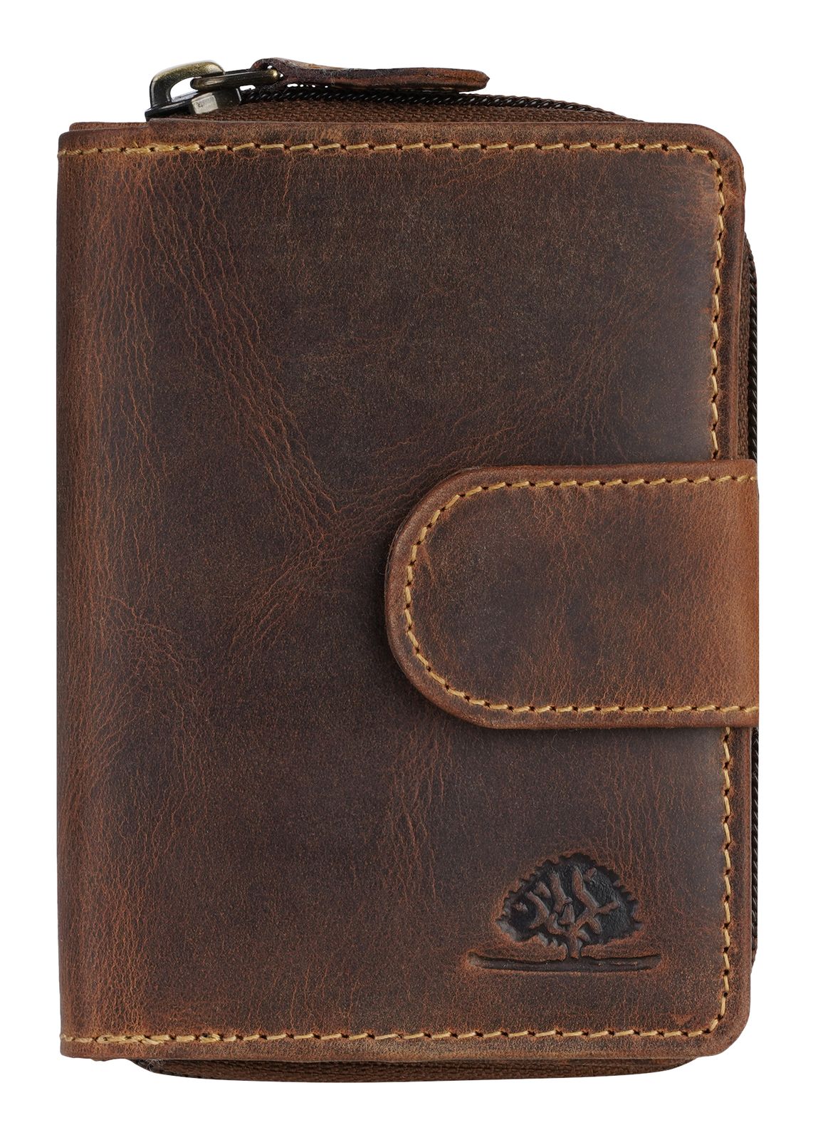 GREENBURRY Vintage Zip Wallet Brown