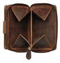 GREENBURRY Vintage Zip Wallet Brown GREENBURRY Vintage Zip Wallet Brown