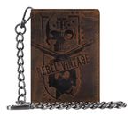 GREENBURRY Vintage Wallet With Chain Brown Rebel-Skull GREENBURRY Vintage Wallet With Chain Brown Rebel-Skull