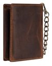 GREENBURRY Vintage Wallet With Chain Brown Rebel-Skull GREENBURRY Vintage Wallet With Chain Brown Rebel-Skull