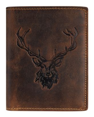GREENBURRY Vintage Animal Collection Wallet Brown Royal Stag GREENBURRY Vintage Animal Collection Wallet Brown Royal Stag
