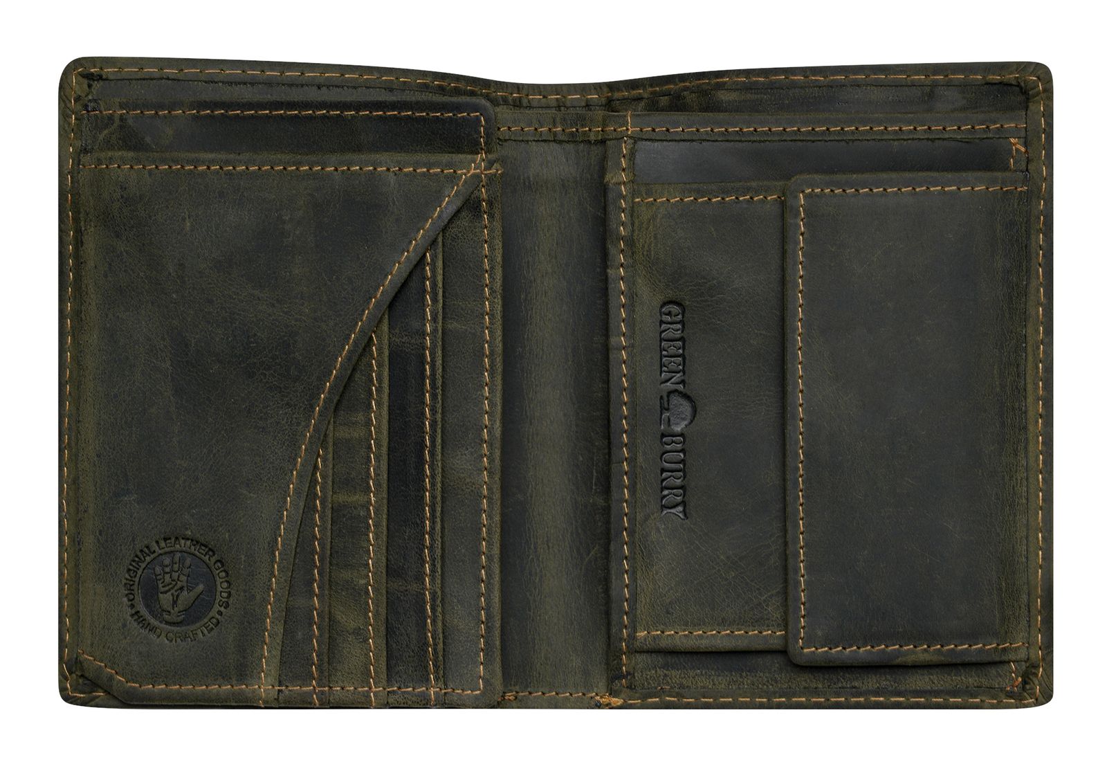 GREENBURRY Vintage Animal Collection Wallet Olive Wild Boar GREENBURRY Vintage Animal Collection Wallet Olive Wild Boar