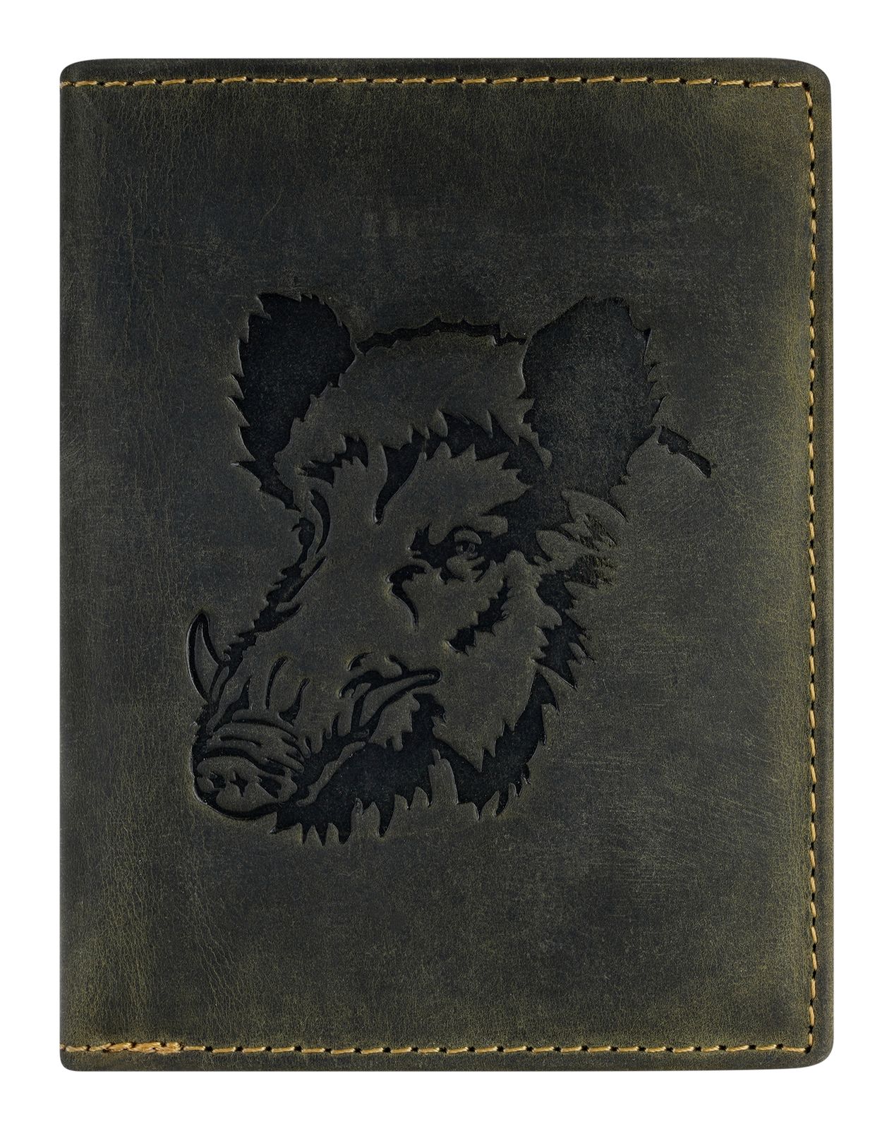 GREENBURRY Vintage Animal Collection Wallet Olive Wild Boar