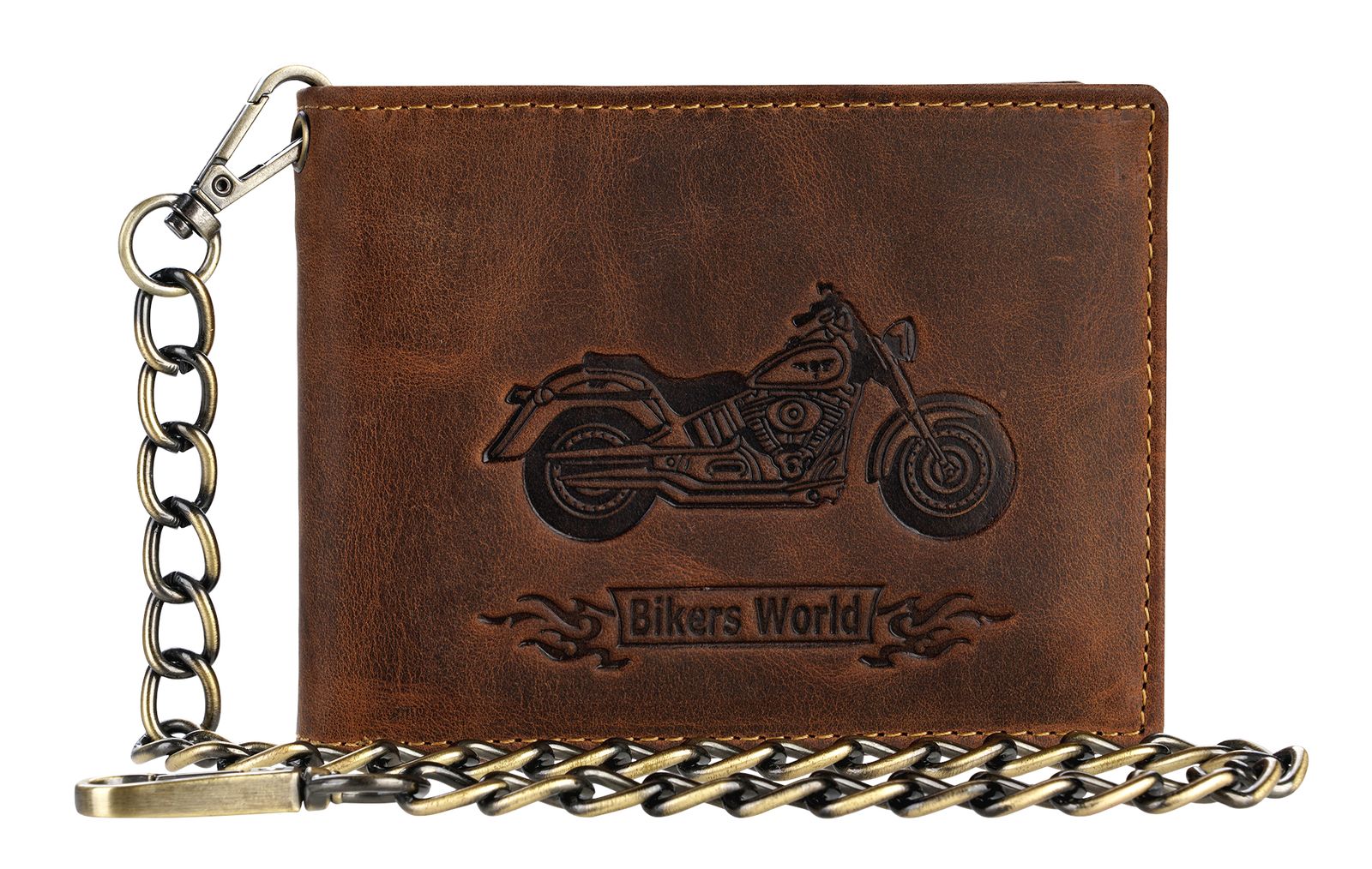 GREENBURRY Vintage Wallet With Chain Brown Bike