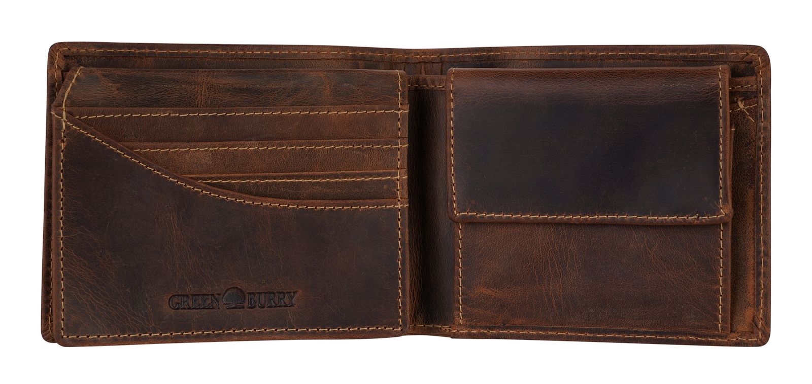 GREENBURRY Vintage Wallet Brown Royal Stag GREENBURRY Vintage Wallet Brown Royal Stag