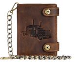 GREENBURRY Vintage Wallet With Chain Brown Truck GREENBURRY Vintage Wallet With Chain Brown Truck