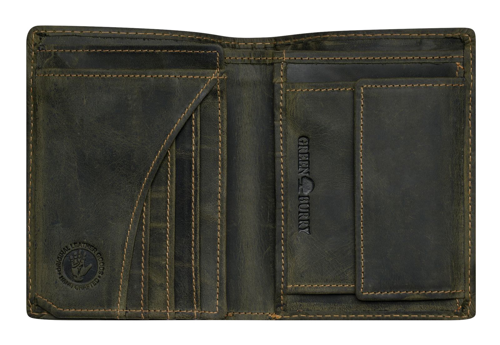 GREENBURRY Vintage Animal Collection Wallet Olive Royal Stag GREENBURRY Vintage Animal Collection Wallet Olive Royal Stag