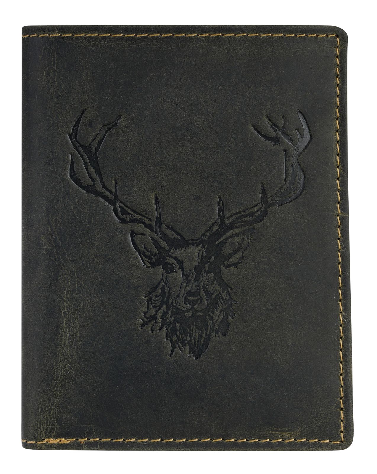GREENBURRY Vintage Animal Collection Wallet Olive Royal Stag