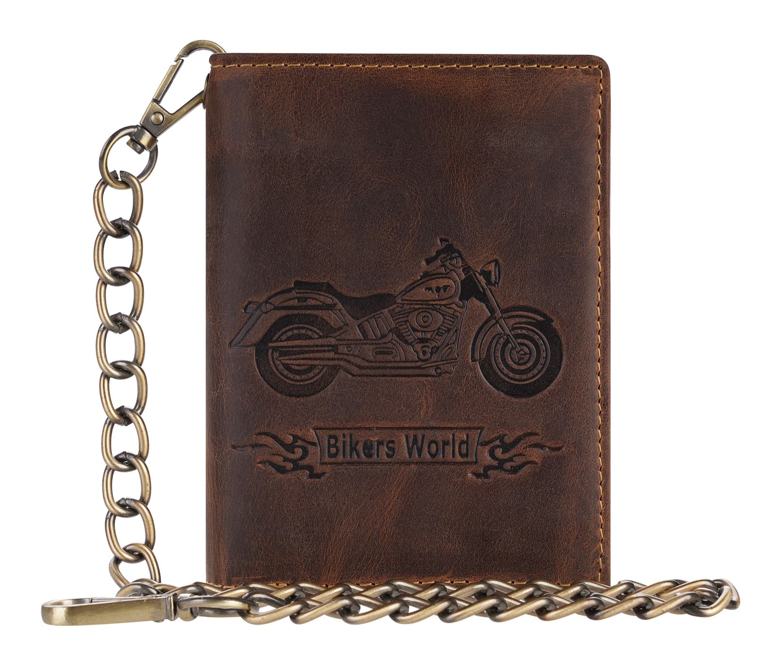 GREENBURRY Vintage Wallet With Chain Brown Bike