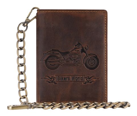 GREENBURRY Vintage Wallet With Chain Brown Bike