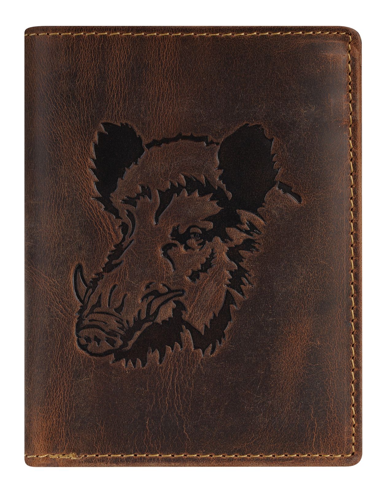 GREENBURRY Vintage Animal Collection Wallet Brown Wild Boar