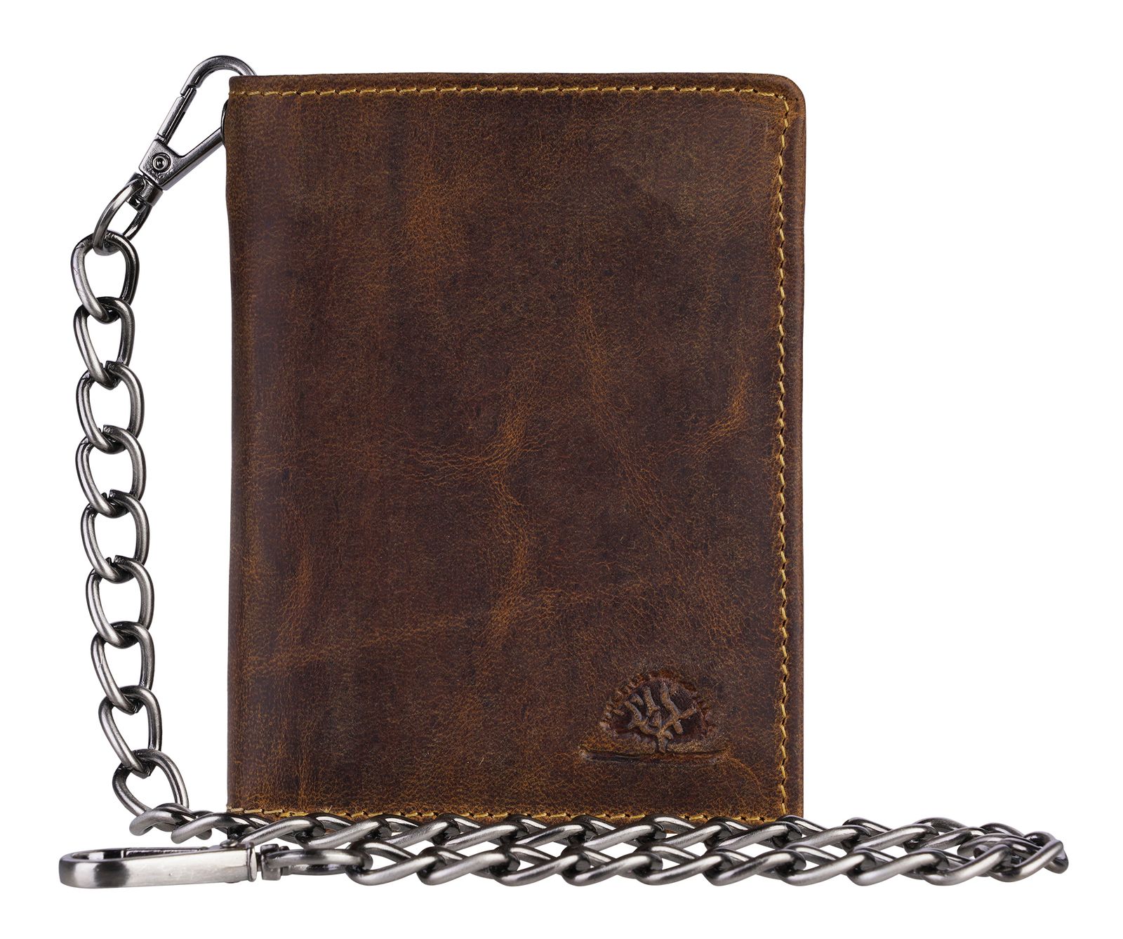GREENBURRY Vintage Save Wallet With Chain Brown