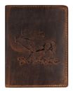 GREENBURRY Vintage Animal Collection Wallet Brown Stag GREENBURRY Vintage Animal Collection Wallet Brown Stag