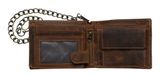 GREENBURRY Vintage Wallet With Chain Brown Rebel-Skull