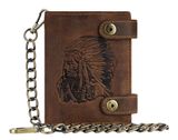 GREENBURRY Vintage Native American Wallet With Chain Brown GREENBURRY Vintage Native American Wallet With Chain Brown