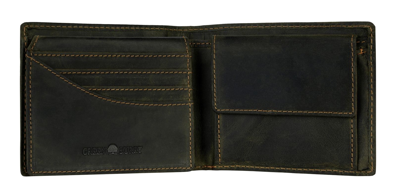 GREENBURRY Vintage Wallet Olive Stag GREENBURRY Vintage Wallet Olive Stag