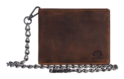 GREENBURRY Vintage Save Wallet With Chain Brown