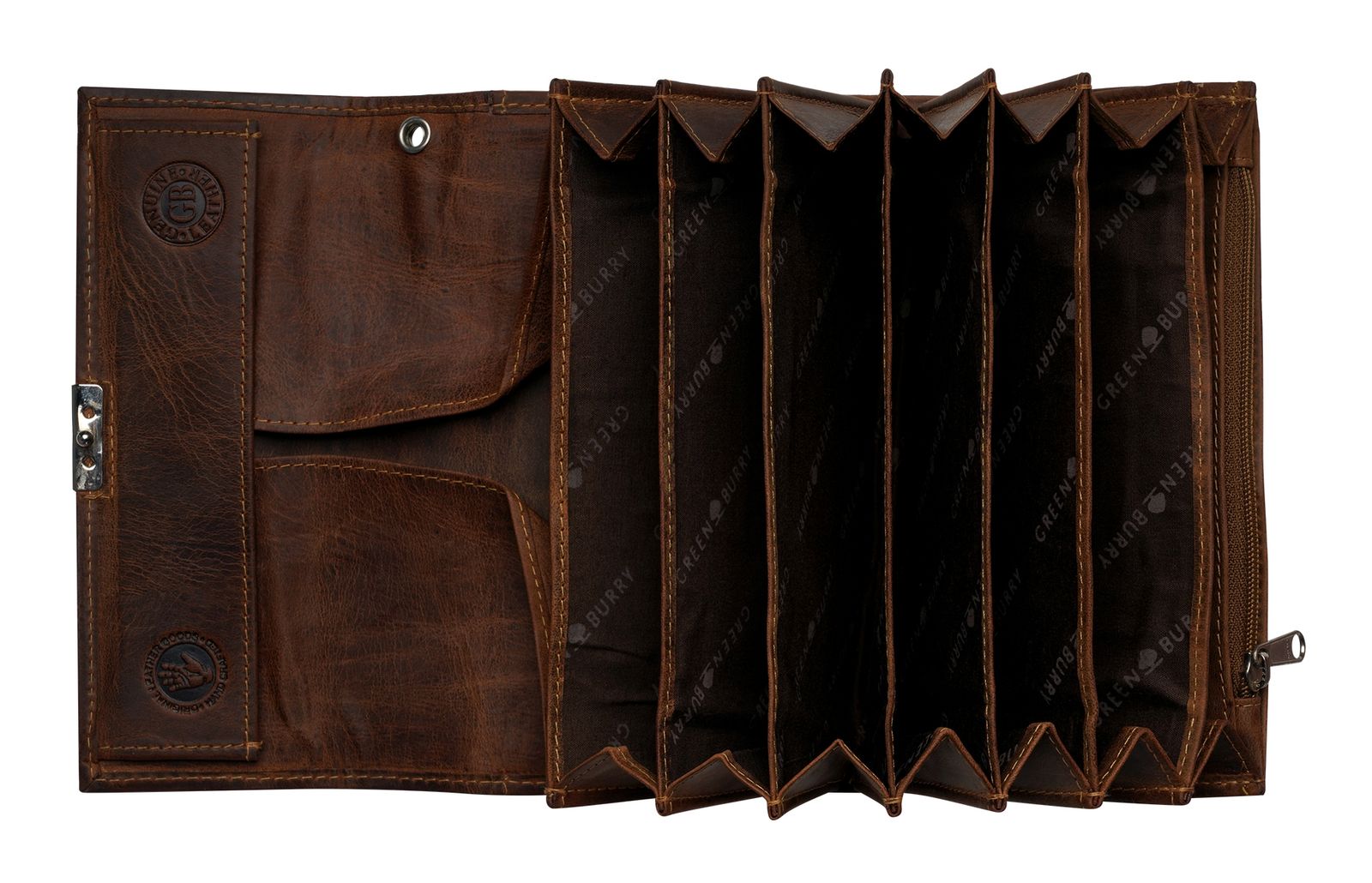 GREENBURRY Vintage Waiter Wallet RFID Brown GREENBURRY Vintage Waiter Wallet RFID Brown