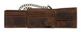 GREENBURRY Vintage Wallet With Chain Brown Skull GREENBURRY Vintage Wallet With Chain Brown Skull