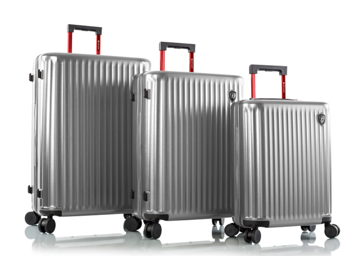 HEYS Smart Luggage 3pc Set Silver