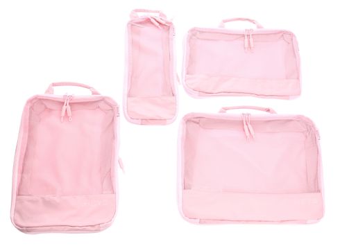 HEYS EcoTex Compressible Packing Cubes Set 4pc Pink
