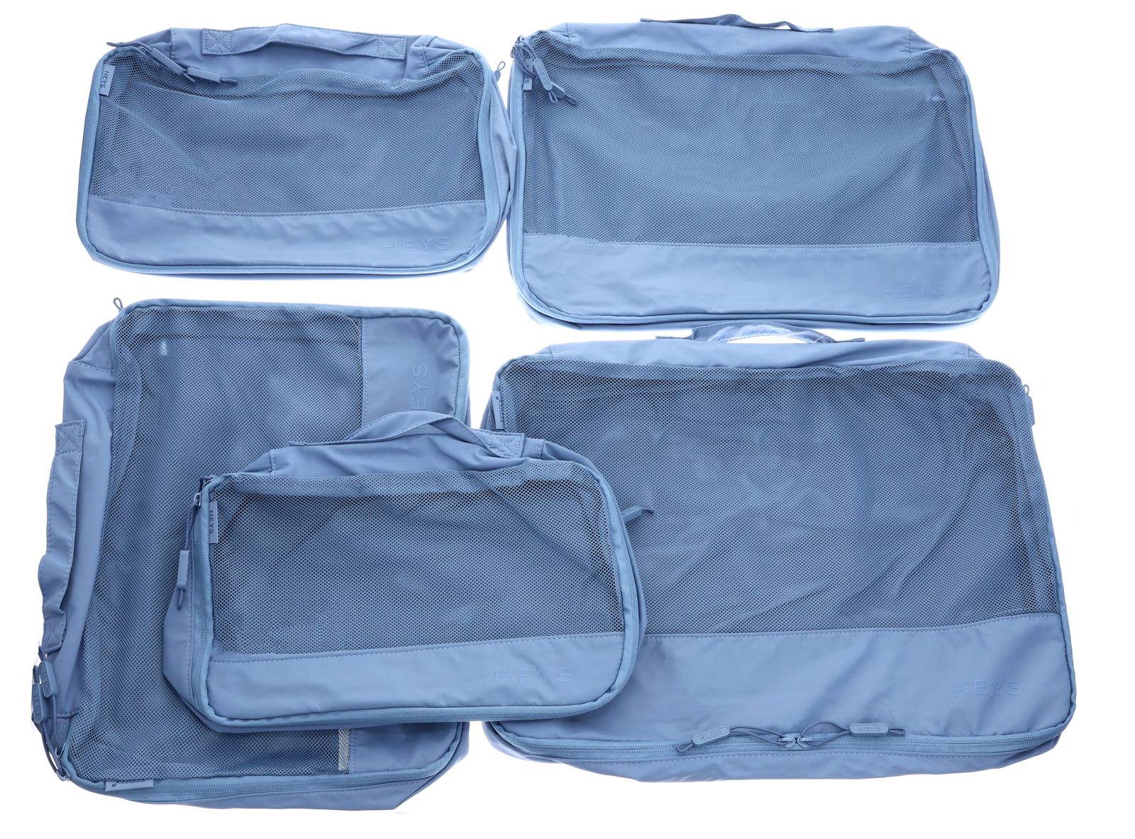 HEYS EcoTex Packing Cubes Set 5pc Blue