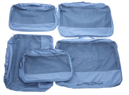 HEYS EcoTex Packing Cubes Set 5pc Blue