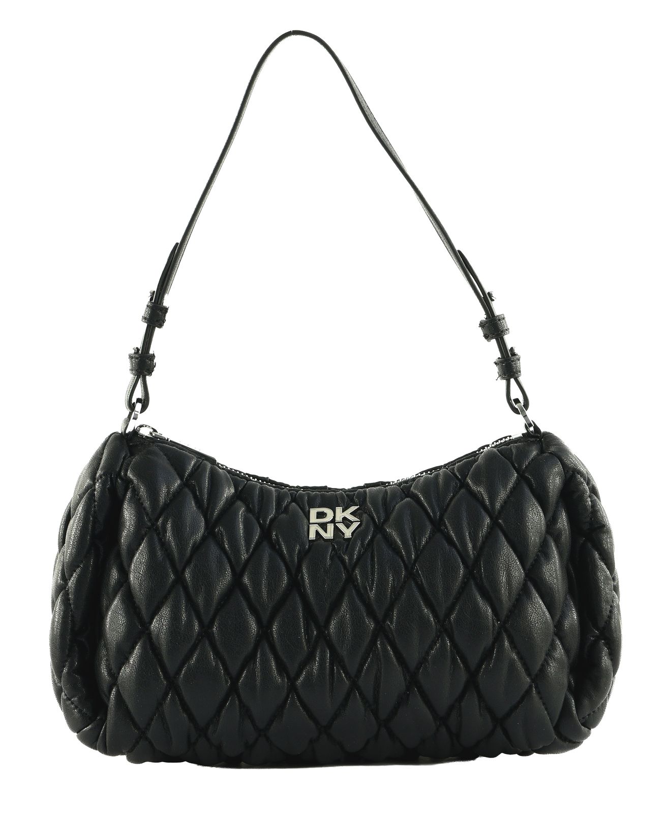 DKNY Remy Top Zip Shoulder Bag Black / Silver